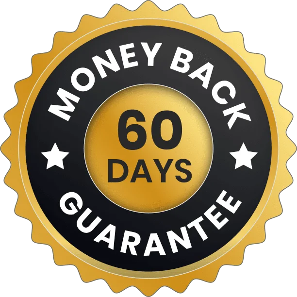 TerraCalm 60-day money-back guarantee badge