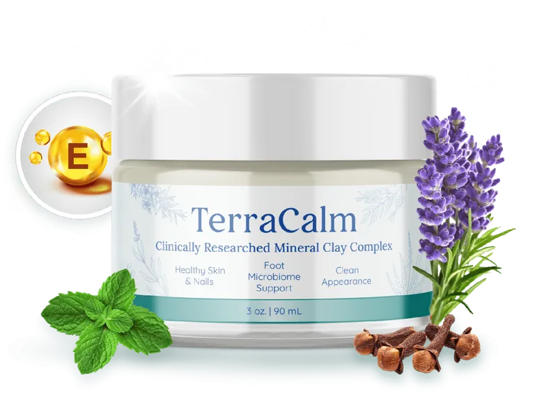 TerraCalm mineral clay complex jar for foot and nail care